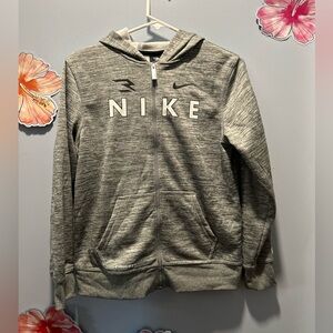 Nike Heather Gray Full-Zip Hoodie